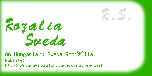 rozalia sveda business card